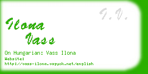 ilona vass business card